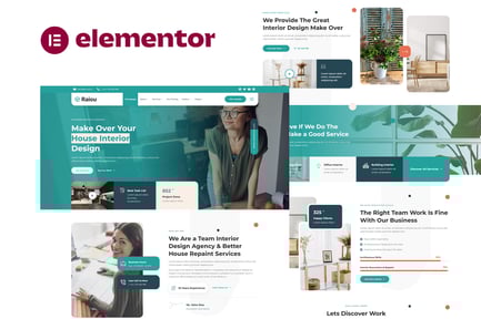Preview: Raiou - Home Interior Design Elementor Template Kit
