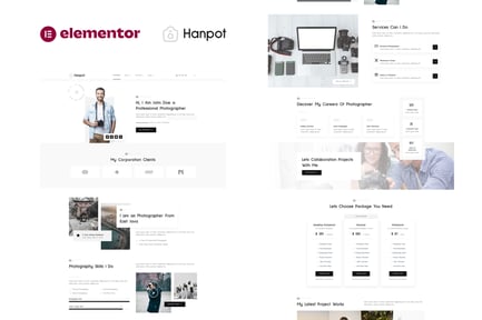 Preview: Hanpot - Personal Photographer & Portfolio Showcase Elementor Template Kit