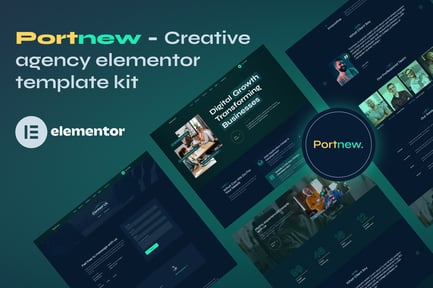 Preview: Portnew - Creative Agency Elementor Template Kit
