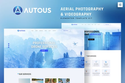 Preview: Autous - Aerial Photography & Videography Elementor Template Kit