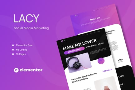 Preview: Lacy - Social Media Marketing Template Kits
