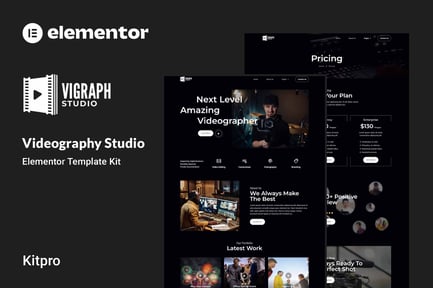 Preview: Vigraph - Videography Studio Elementor Template Kit