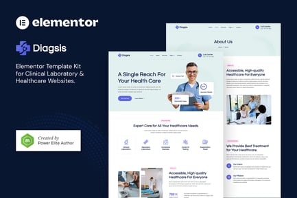 Preview: Diagsis – Clinical Laboratory & Healthcare Elementor Template Kit