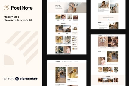 Preview: PoetNote - Modern Blog Elementor Pro Template Kit