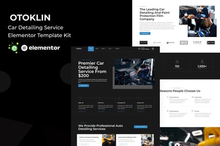 Preview: Otoklin - Car Detailing Service Elementor Pro Template Kit