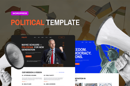 Preview: Politit – Political Party Elementor Template Kit