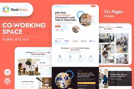 Preview: Deskmates - Coworking Space Elementor Template Kit