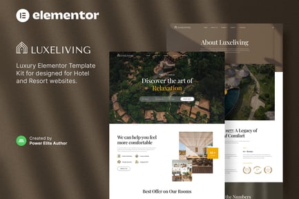 Preview: Luxeliving – Luxury Resort & Hotel Elementor Template Kit