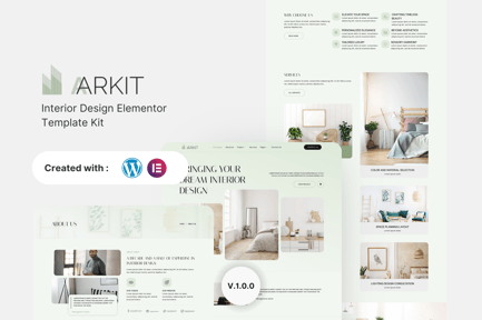 Preview: Aarkit - Interior Design Elementor Template Kit