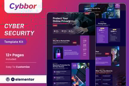 Preview: Cybbor – Cyber Security Services Elementor Template Kit