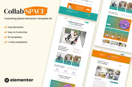 Preview: Collabspace - Coworking Space Elementor Template Kit