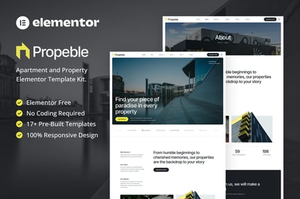 Preview: Propeble - Apartment & Property Elementor Template Kit