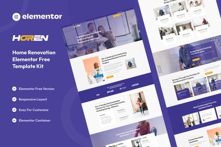 Preview: Horen - Home Renovation Services Elementor Template Kit