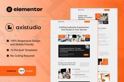 Preview: Axistudio - Branding & Creative Studio Elementor Template Kit