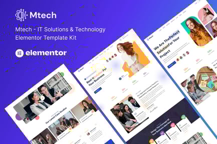 Preview: Mtech - IT Solutions & Technology Elementor Template Kit