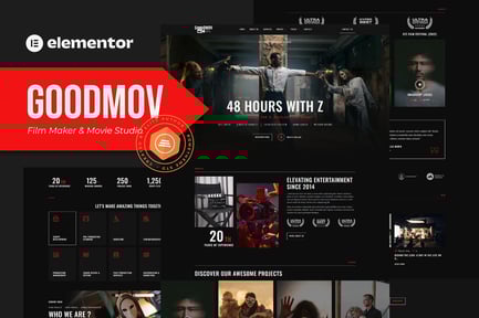 Preview: Goodmov - Film Maker & Movie Studio Elementor Template Kit