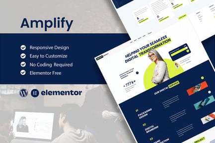 Preview: Amplify - Digital Marketing Agency Elementor Template Kit