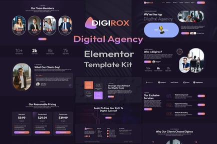 Preview: Digirox - Digital Agency Elementor Template Kit
