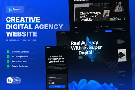 Preview: WAgency - Creative Digital Agency Elementor Template Kit
