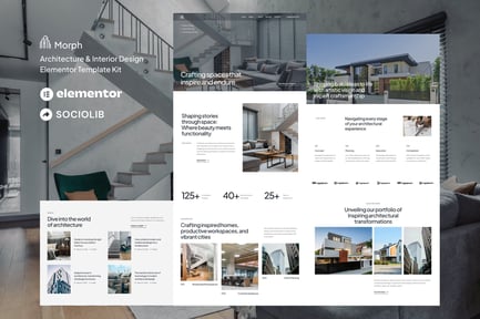 Preview: Morph - Architecture & Interior Design Elementor Template Kit