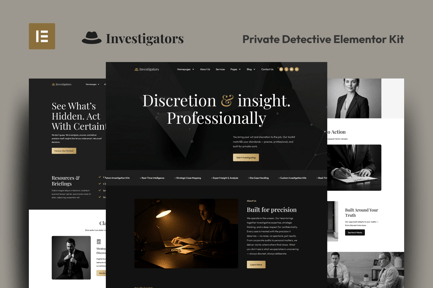 Preview: Investigators - Private Detective Elementor Pro Template Kit