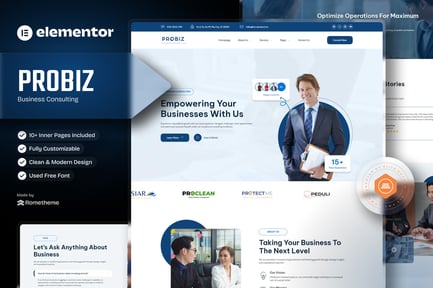Preview: Probiz - Business Consulting Elementor Template Kit