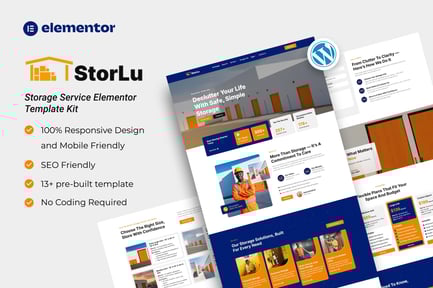 Preview: StorLu - Storage Service Elementor Template Kit