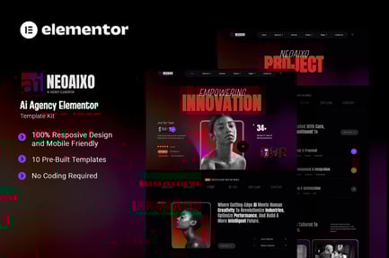 Preview: Neoaixo - AI Agency Elementor Template Kit