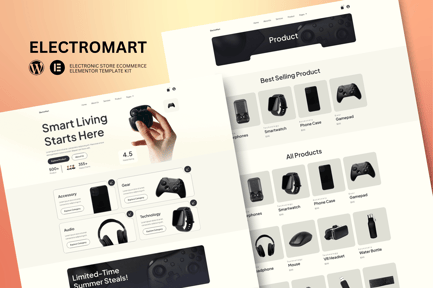 Preview: Electromart - E-Commerce Electronics Store Elementor Template Kit