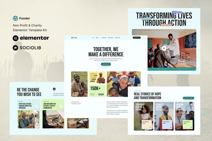 Preview: Funder - Non Profit & Charity Elementor Template Kit