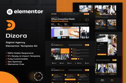 Preview: Dizora - Digital Agency Elementor Template Kit