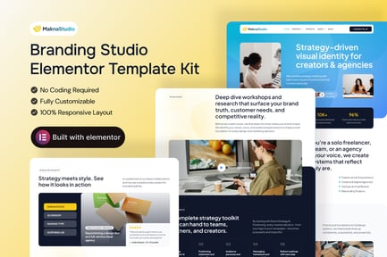 Preview: MaknaStudio - Branding Studio Elementor Pro Template Kit