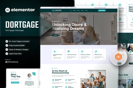 Preview: Dortgage - Mortgage Company Elementor Template Kit