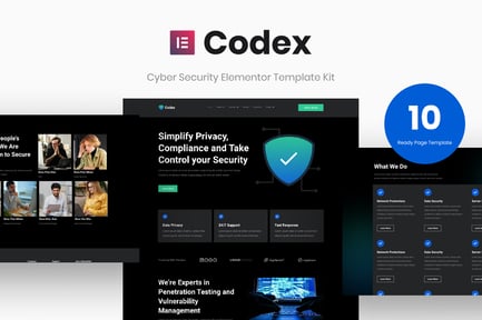 Preview: Codex - Cyber Security Elementor Template Kit