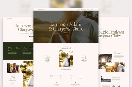 Preview: Sahkan - Wedding Invitation & Gallery Elementor Template Kit