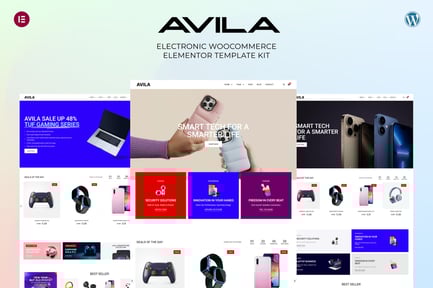 Preview: Avila - Electronic WooCommerce Elementor Pro Template Kit