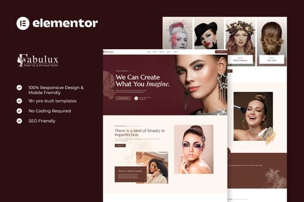 Preview: Fabulux - Makeup & Beauty Elementor Template Kit