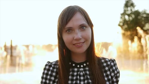 Lifestyle Portrait of Young Beautiful Confident Woman in The City