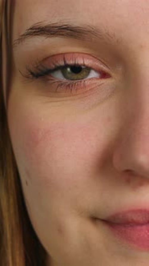 Vertical Video Portrait of Relaxed Radiant Woman Having Positive Facial Expression