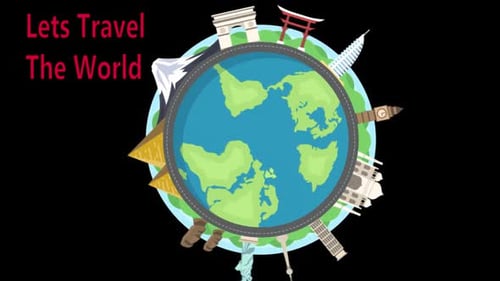 Travel And Tourism Landmark Around The World On Alpha Channel