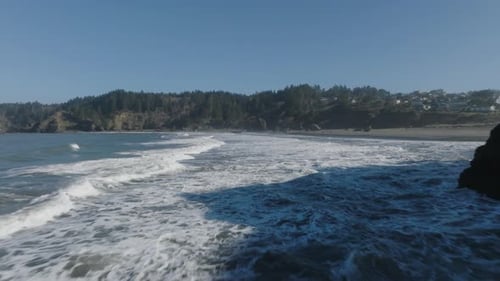 Epic Aerial Footage of Northern California Coastline featuring Rocks, Cliffs, Waves and Forest