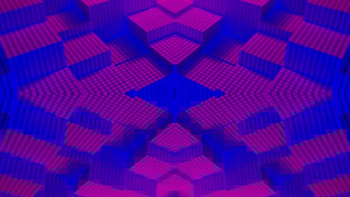 Abstract Cubes Kaleidoscope Background