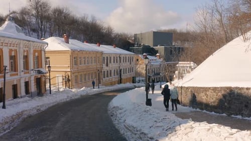 Andrews Descent in Kiev in the Winter