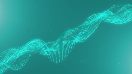 Particles lines Wave technology Background