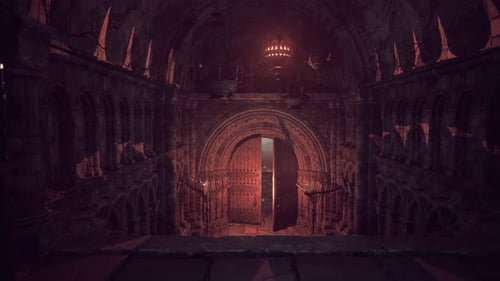 Gothic Church Captivating Candlelit Interior