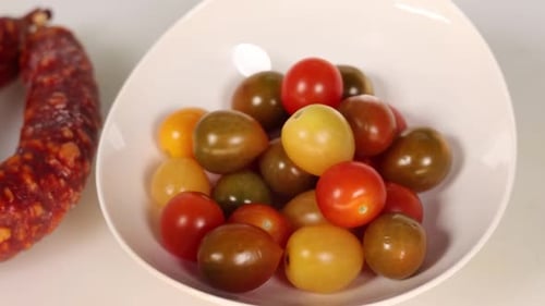 colorful cherries in the kitchen