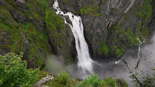 Voringsfossen Massive Waterfall in Norway Voringsfossen