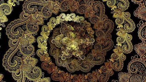 Infinite Golden Batik Background