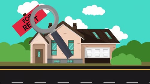 House For Rent Home Animation Background