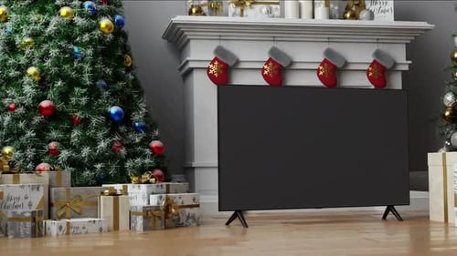 Business mockup presentation on New Year Christmas